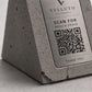 QR Code in pla effetto cemento e nero total black brutalist Personalizzato | Segnaposto Ristorante Elegante | Menu Digitale Menu Cavaliere