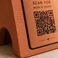 QR Code in pla effetto terracotta oro Personalizzato | Segnaposto Ristorante Elegante | Menu Digitale Menu Cavaliere