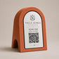 QR Code in pla effetto terracotta oro Personalizzato | Segnaposto Ristorante Elegante | Menu Digitale Menu Cavaliere