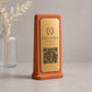 Supporto QR Code Menu Ristorante in PLA Terracotta nero | Totem da Tavolo Personalizzato con Logo e Targhetta Incisa Laser | WiFi, Menu