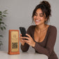 Supporto QR Code Menu Ristorante in PLA Terracotta acciaio | Totem da Tavolo Personalizzato con Logo e Targhetta Incisa Laser | WiFi, Menu