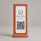 Supporto QR Code Menu Ristorante in PLA Terracotta nero | Totem da Tavolo Personalizzato con Logo e Targhetta Incisa Laser | WiFi, Menu