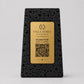 Supporto QR Code Menu Ristorante in PLA effetto pietra vulcanica black | Totem da Tavolo Personalizzato con Logo e Targhetta Incisa Laser