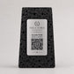 Supporto QR Code Menu Ristorante in PLA effetto pietra vulcanica bianco | Totem da Tavolo Personalizzato con Logo e Targhetta Incisa Laser