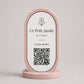 Porta Menu QR Code linea POP Bistrò Giallo canarino Personalizzato per Ristorante e Bar Segnatavolo Menu Digitale Display QR 3d