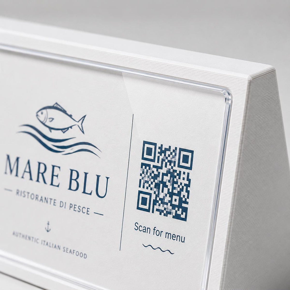 Porta QR Code da Tavolo nero qr code intercambiabile per Ristoranti | Supporto Biglietto da Visita Personalizzabile | Espositore Menu QR