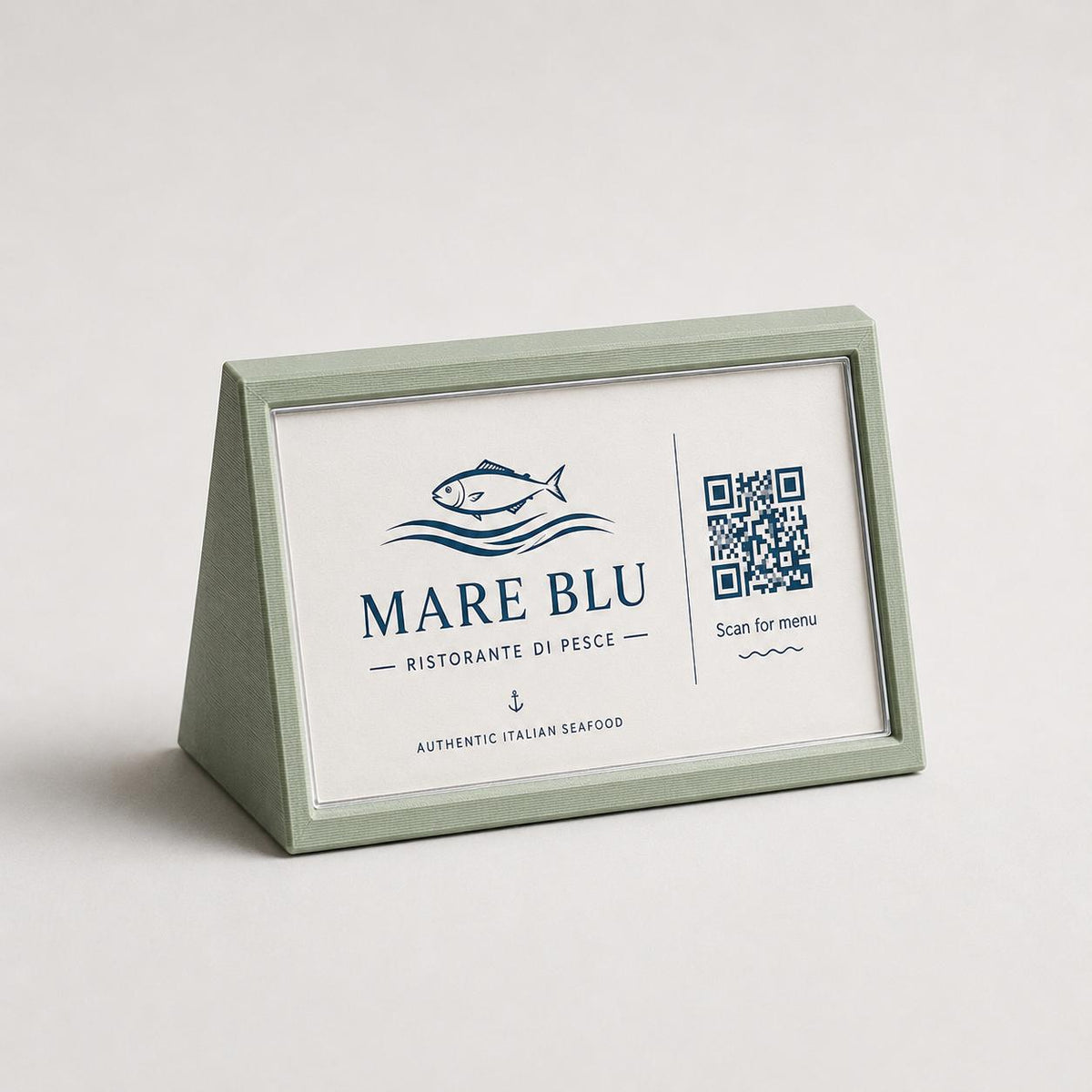 Porta QR Code da Tavolo per Ristoranti | Supporto Biglietto da Visita Personalizzabile | Espositore Menu QR in Stampa 3D con Plexiglass