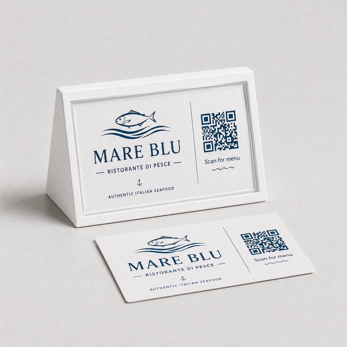 Porta QR Code da Tavolo nero qr code intercambiabile per Ristoranti | Supporto Biglietto da Visita Personalizzabile | Espositore Menu QR