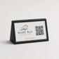 Porta QR Code da Tavolo nero qr code intercambiabile per Ristoranti | Supporto Biglietto da Visita Personalizzabile | Espositore Menu QR