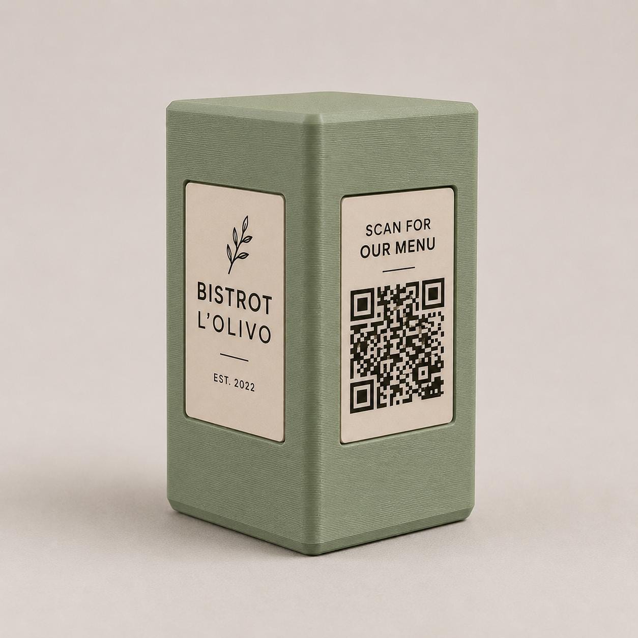 Totem QR Code linea POP bianco Personalizzato per Ristorante e Bar Segnatavolo Menu Digitale Display QR 3d