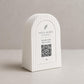 Qr code Linea japandi azzurro Espositore Menu QR Code in Stampa 3D e Lastra Incisa al Laser – Linea Japandi Minimal