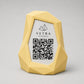 Portamenu QR Code Design Low-Poly | Supporto da Tavolo rosa Stampa 3D e Targhetta Incisa | Segnatavolo Personalizzato Hotel Pizzeria