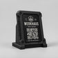 Porta QR Code Ristorante Stile Industrial rock hamburgeria black | Segnatavolo Personalizzato con Logo Steakhouse e Birrerie | Supporto Menu
