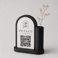 Centrotavola vasetto portafiori con QR Code per caffetterie bar
