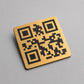 QR Code quadrato in abs effetto ottone Personalizzato | Segnaposto Ristorante Elegante | Menu Digitale Menu qr
