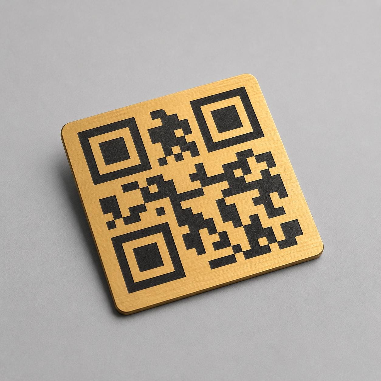QR Code quadrato in abs effetto acciaio Personalizzato | Segnaposto Ristorante Elegante | Menu Digitale Menu Cavaliere qr