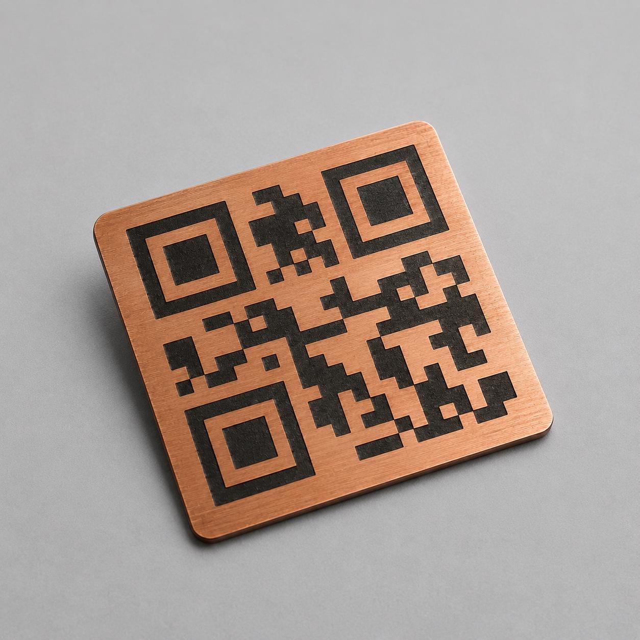 QR Code quadrato in abs effetto acciaio Personalizzato | Segnaposto Ristorante Elegante | Menu Digitale Menu Cavaliere qr