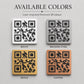 QR Code quadrato in abs effetto ottone Personalizzato | Segnaposto Ristorante Elegante | Menu Digitale Menu qr