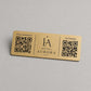 QR Code rettangolare in abs effetto bianco Personalizzato | Segnaposto Ristorante Elegante | Menu Digitale Menu qr