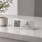 QR Code etichetta con logo in abs colore bianco Personalizzato | Segnaposto Ristorante Elegante | Menu Digitale Menu qr