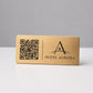 QR Code etichetta con logo in abs effetto oro Personalizzato | Segnaposto Ristorante Elegante | Menu Digitale Menu qr