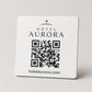 QR Code etichetta con logo in abs colore bianco Personalizzato | Segnaposto Ristorante Elegante | Menu Digitale Menu qr