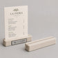 Base in plastica per menu fai da te Porta Menu e Segnatavolo Personalizzato in Stampa 3D per menu in cartoncino formato A5