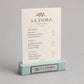 Base in plastica menu rosa fai da te Porta Menu e Segnatavolo Personalizzato in Stampa 3D per menu in cartoncino formato A5