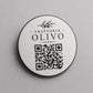 Targa rotonda personalizzata con codice QR per menu contactless - Ristoranti, hotel, bar - Collegamento a Instagram, Facebook, acciaio abs