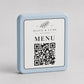 Basetta quadrata 7x7x1,5cm in plastica menu fai da te Porta Menu e Segnatavolo Personalizzato in Stampa 3D per menu contactless
