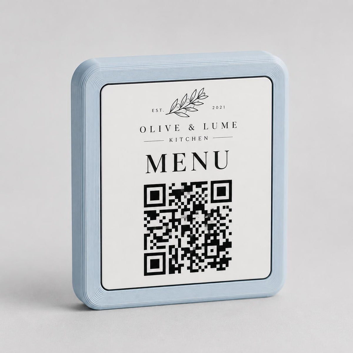 Basetta quadrata 7x7x1,5cm in plastica menu fai da te Porta Menu e Segnatavolo Personalizzato in Stampa 3D per menu contactless