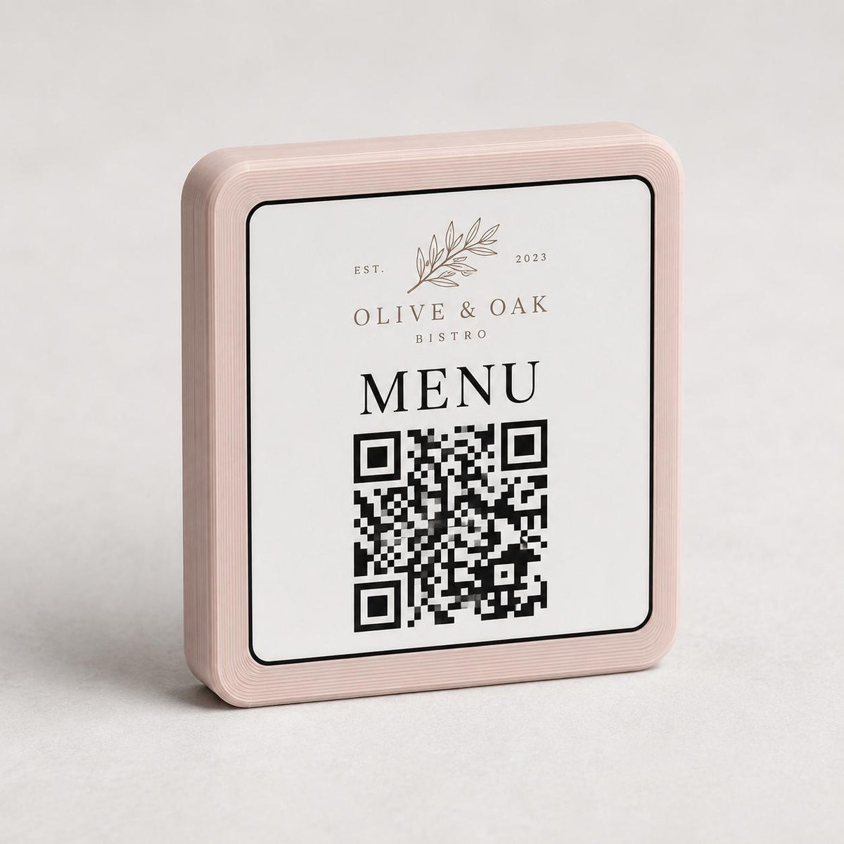 Basetta quadrata 7x7x1,5cm in plastica menu fai da te Porta Menu e Segnatavolo Personalizzato in Stampa 3D per menu contactless