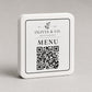 Basetta quadrata 7x7x1,5cm beige in plastica menu fai da te Porta Menu e Segnatavolo Personalizzato in Stampa 3D per menu contactless
