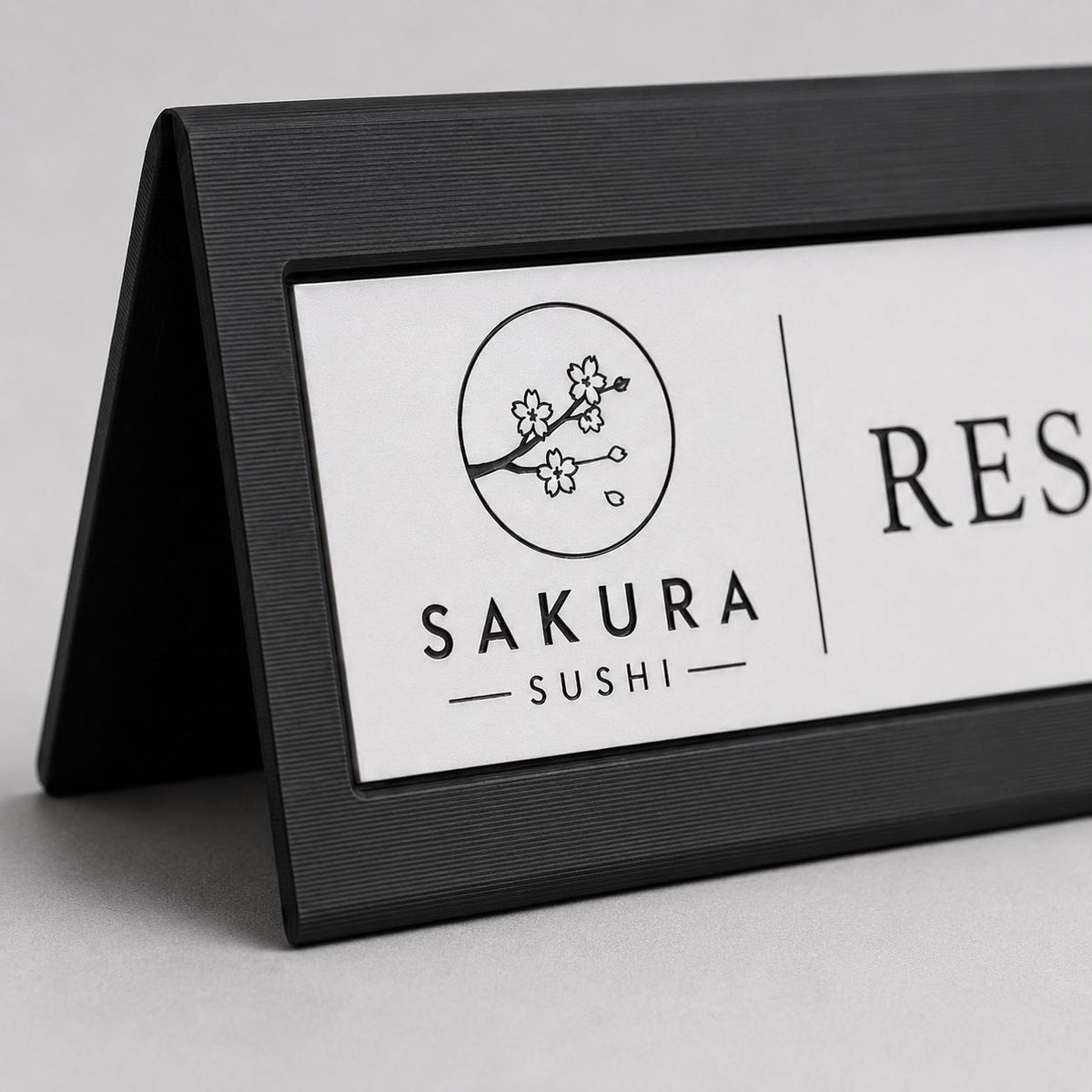 Reserved cavaliere Personalizzato | Cartello Tavolo Riservato in Stampa 3D con Targhetta Rowmark Incisa | Table Sign per Ristoranti, hotel