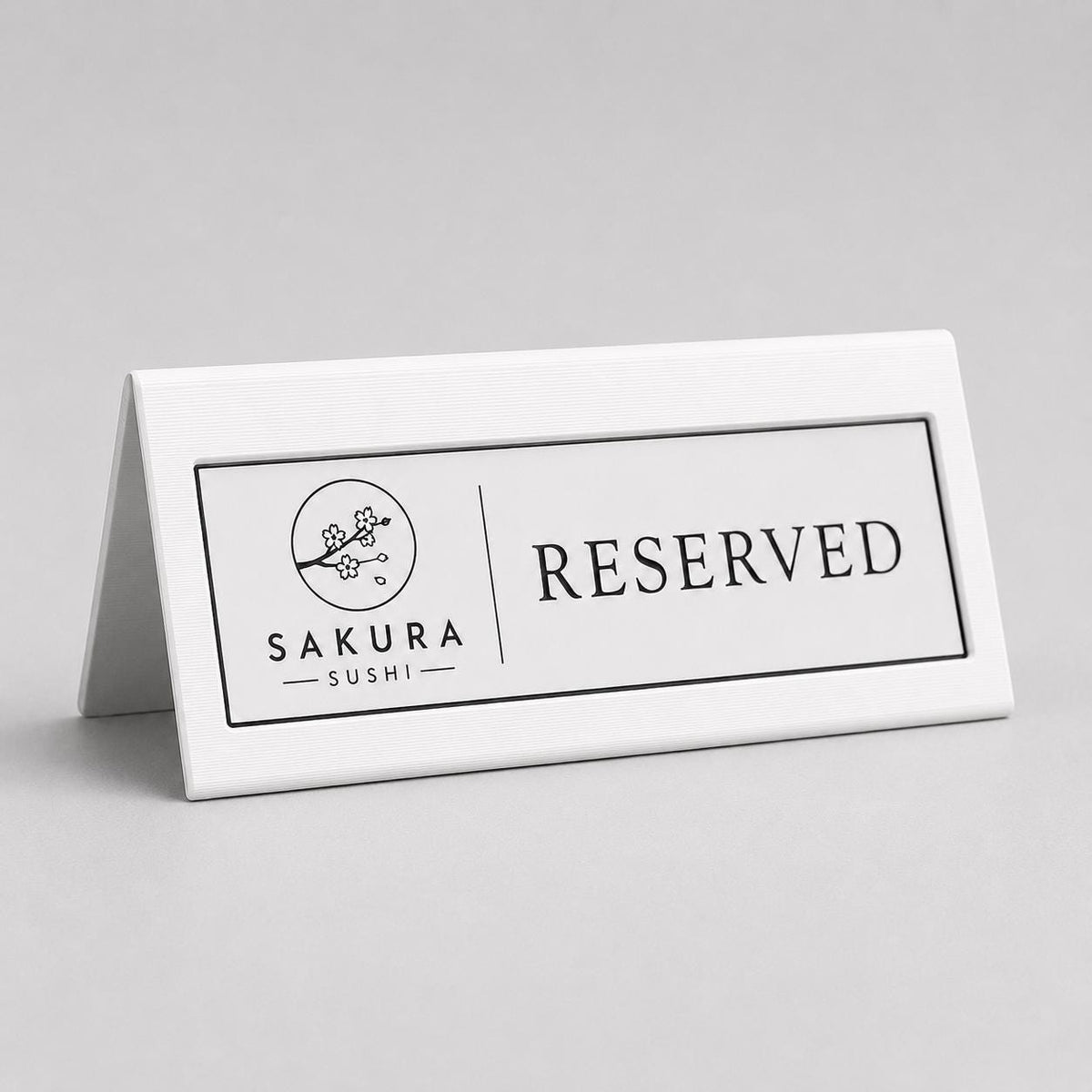 Reserved cavaliere Personalizzato | Cartello Tavolo Riservato in Stampa 3D con Targhetta Rowmark Incisa | Table Sign per Ristoranti, hotel