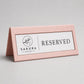 Reserved cavaliere verde Personalizzato | Cartello Tavolo Riservato in Stampa 3D con Targhetta Rowmark Incisa | Table Sign per Ristoranti