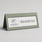 Reserved cavaliere verde Personalizzato | Cartello Tavolo Riservato in Stampa 3D con Targhetta Rowmark Incisa | Table Sign per Ristoranti
