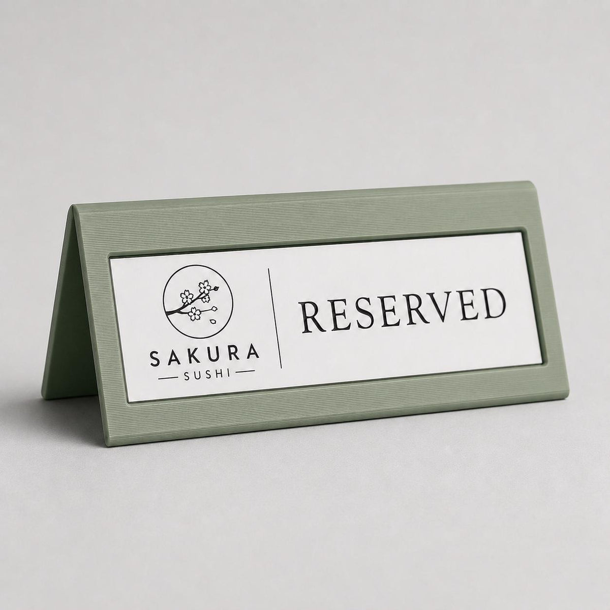 Reserved cavaliere verde Personalizzato | Cartello Tavolo Riservato in Stampa 3D con Targhetta Rowmark Incisa | Table Sign per Ristoranti