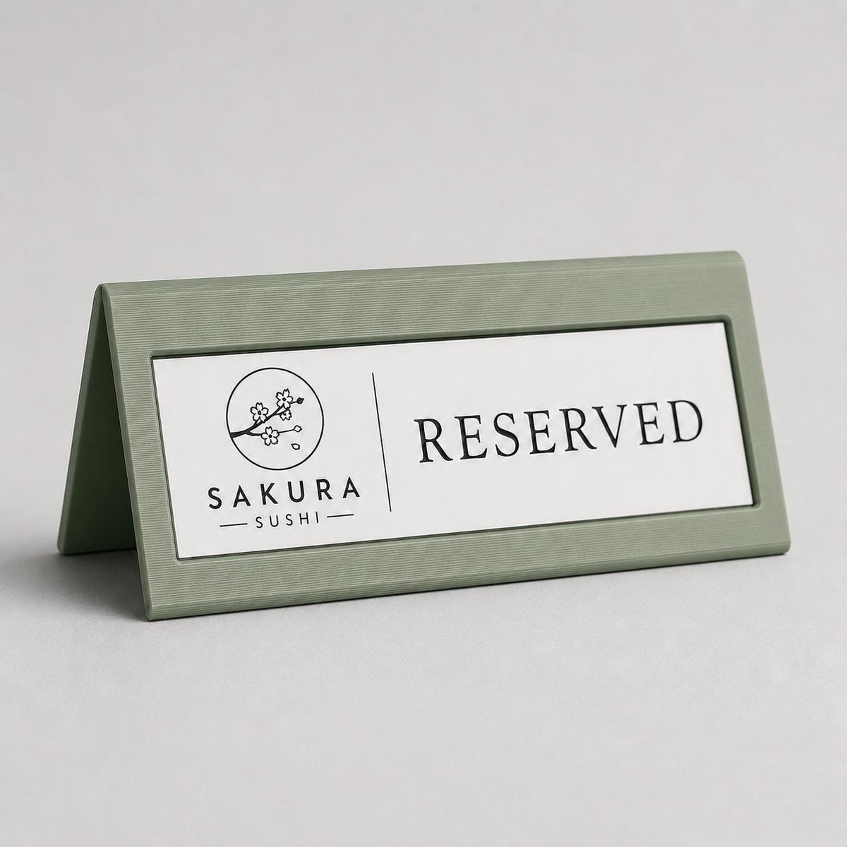Segnatavolo Reserved Personalizzato | Cartello Tavolo Riservato in Stampa 3D con Targhetta Rowmark Incisa | Table Sign per Ristoranti, hotel