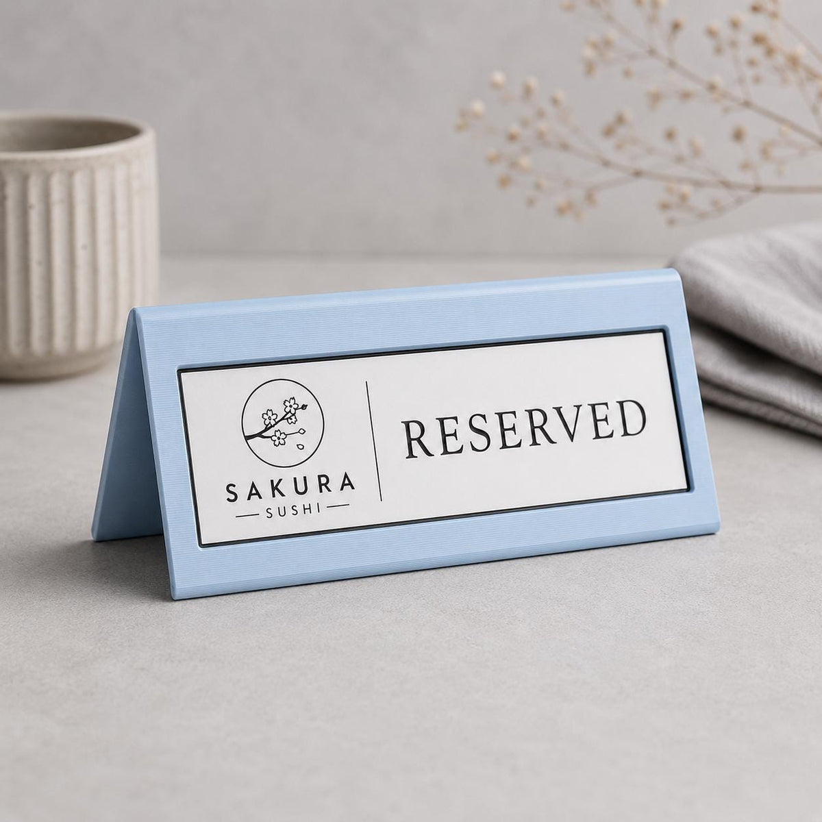 Reserved cavaliere verde Personalizzato | Cartello Tavolo Riservato in Stampa 3D con Targhetta Rowmark Incisa | Table Sign per Ristoranti
