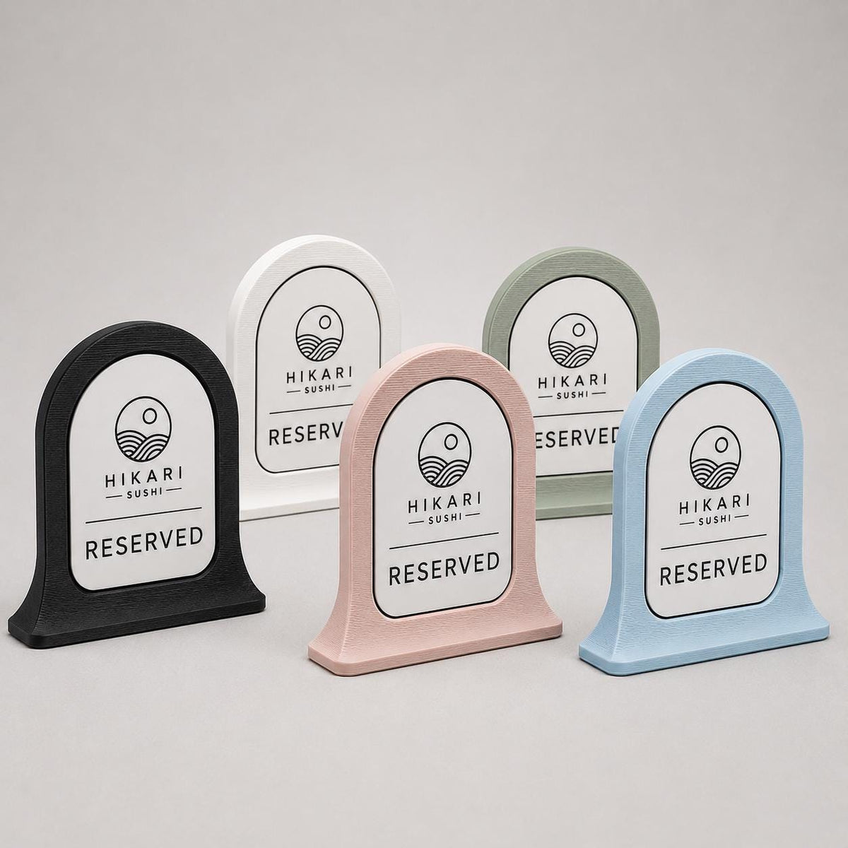 Reserved pop verde Personalizzato | Cartello Tavolo Riservato in Stampa 3D con Targhetta Rowmark Incisa | Table Sign per Ristoranti