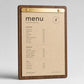 Portamenu tavoletta in legno bacchetta formato A4 Personalizzato | Menu Ristorante con Anelli | Copertina Menu in Pioppo Incisa Laser