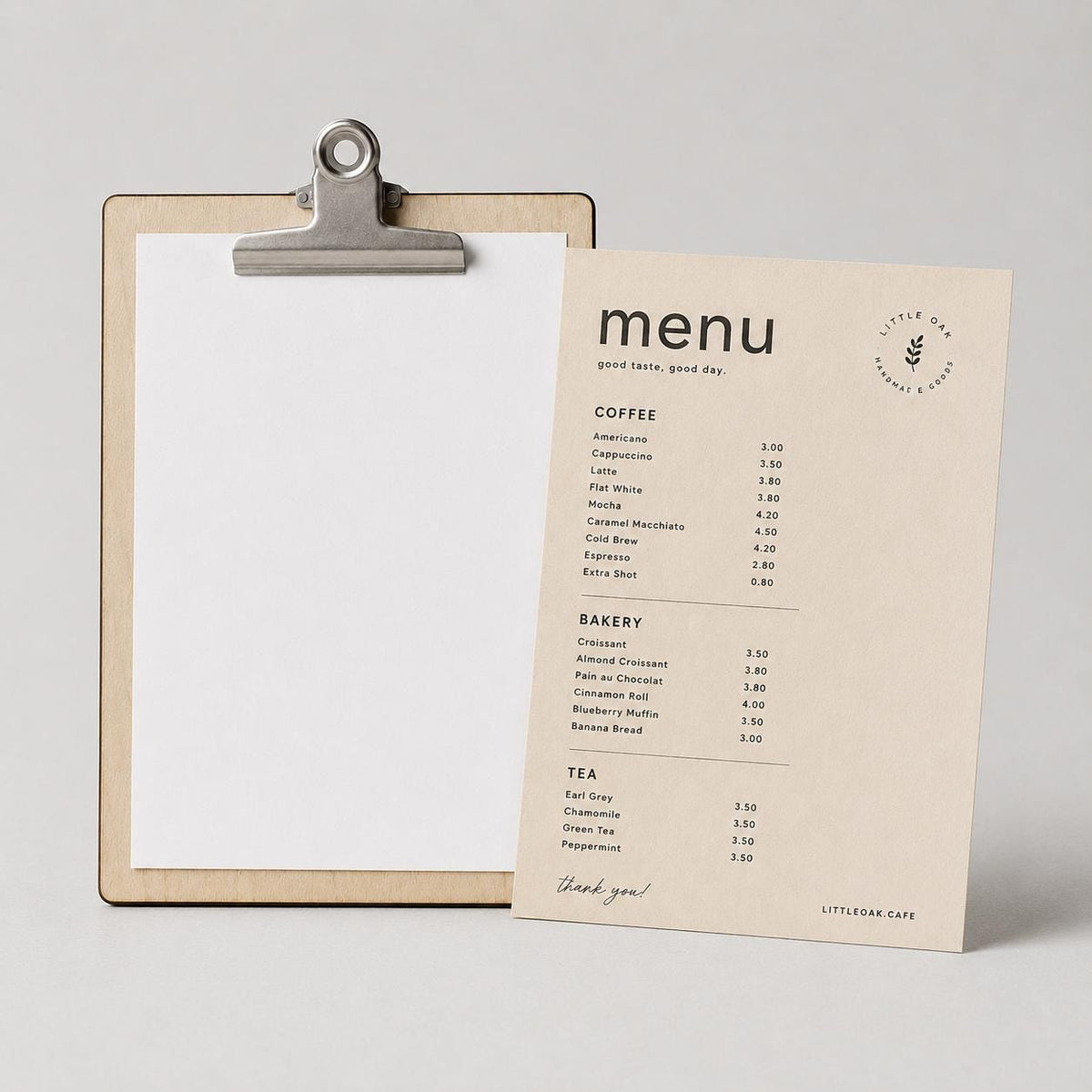 Portamenu molletta bulldog in legno pioppo ebano formato A4 Personalizzato | Menu Ristorante personalizzato| Copertina