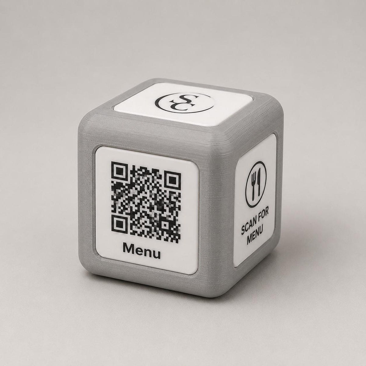 Cubetto nero Espositore QR Code Personalizzato | Menu Digitale, Social Media, Wi-Fi | Stampa 3D e Incisione Laser | Per Ristoranti, Bar