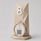 Porta QR Code sabbia da Tavolo Personalizzato | Numero Tavolo 3D Low Poly | Supporto Menu Digitale per Ristorante, Bar, Hotel e Cocktail Bar