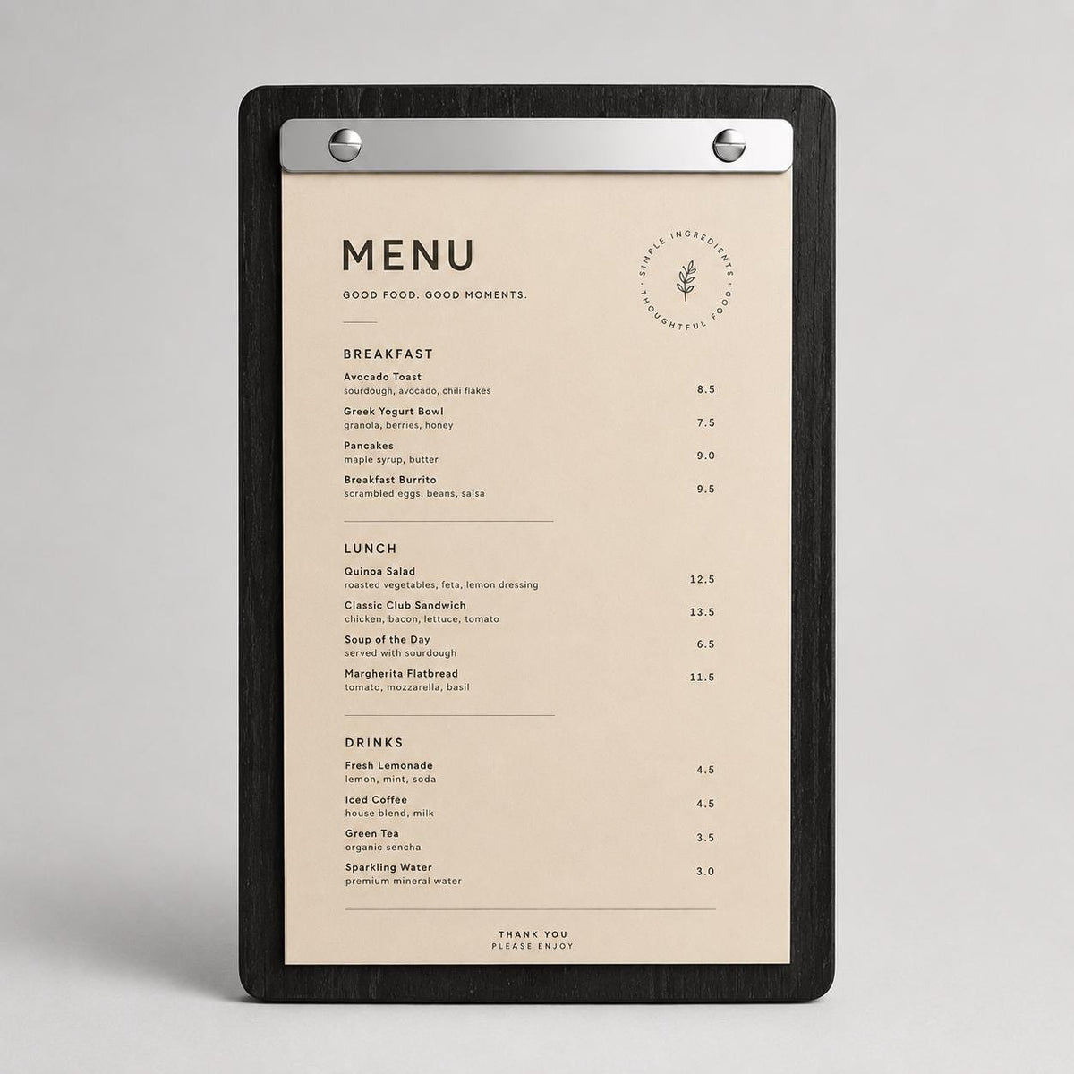 Portamenu tavoletta in legno bacchetta in plexiglas specchiato formato A4 Personalizzato | Menu Ristorante| Copertina Menu Pioppo Incisa