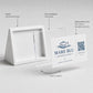 Porta QR Code da Tavolo nero qr code intercambiabile per Ristoranti | Supporto Biglietto da Visita Personalizzabile | Espositore Menu QR