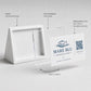 Porta QR Code da Tavolo per Ristoranti | Supporto Biglietto da Visita Personalizzabile | Espositore Menu QR in Stampa 3D con Plexiglass