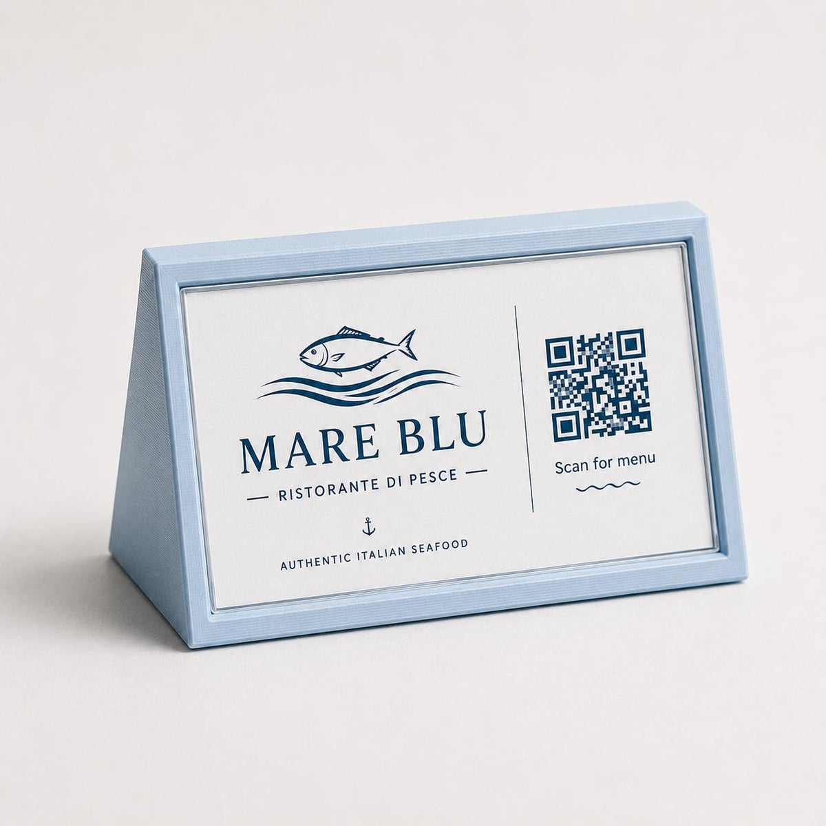 Porta QR Code da Tavolo verde salvia qr code intercambiabile per Ristoranti | Supporto Biglietto Visita Personalizzabile| Espositore Menu QR