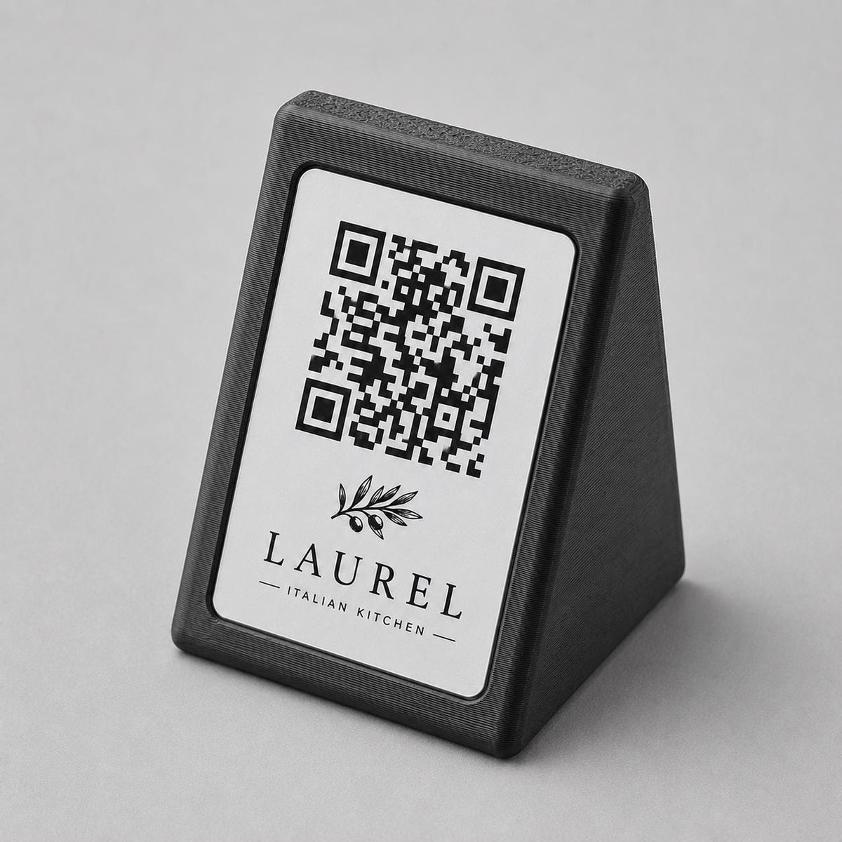 Porta Menu QR Code Personalizzato, Espositore 3D per Tavoli Ristorante e Bar, Segnatavolo con Incisione Logo, Supporto Moderno